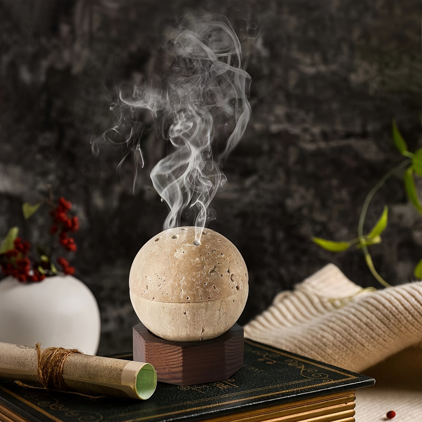 Wooden incense diffuser