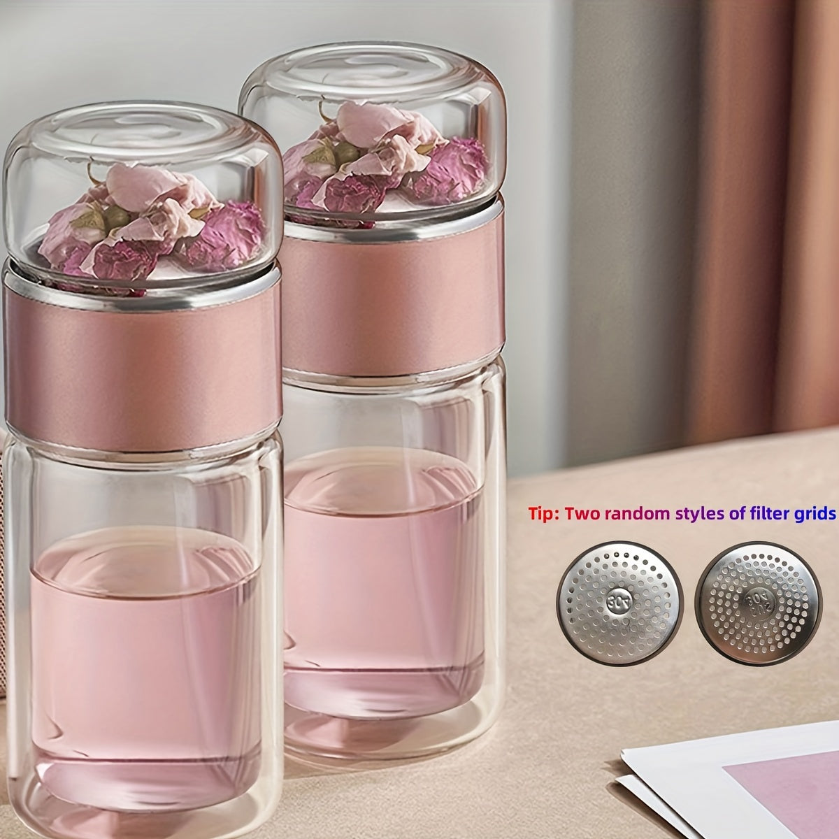 Infuser glass bottle