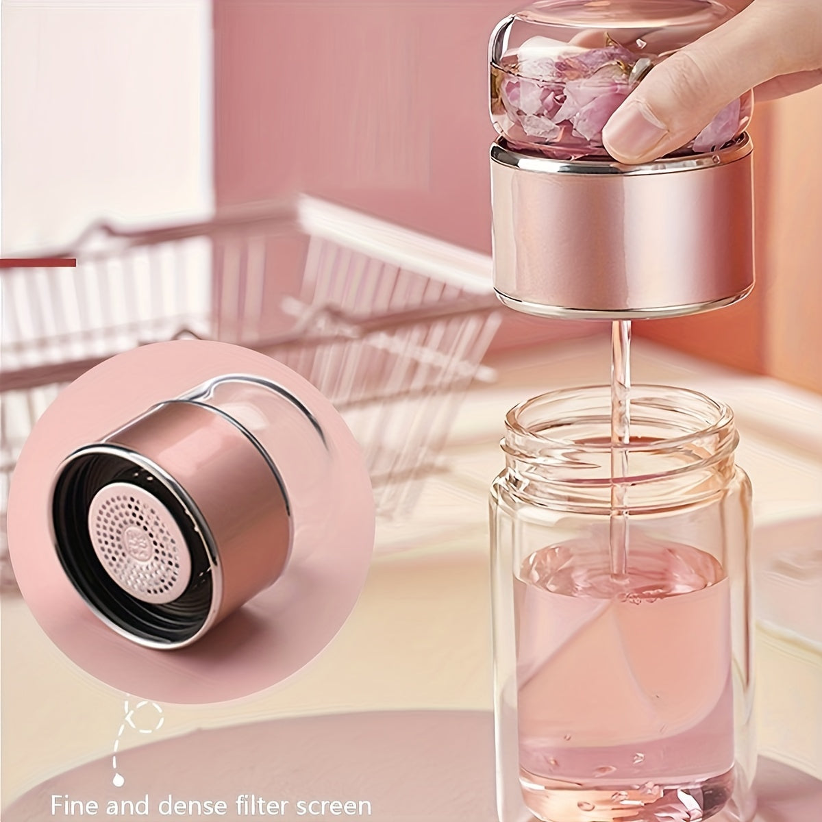 Infuser glass bottle