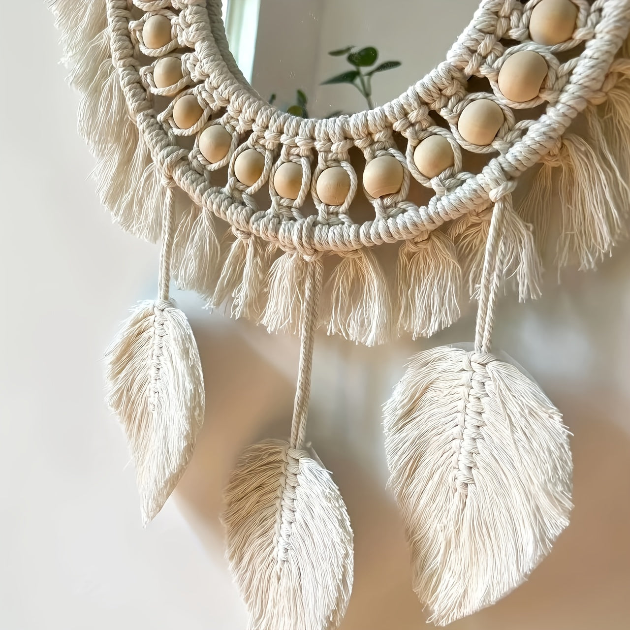 Handwoven Macrame Bohemian Wall Mirror