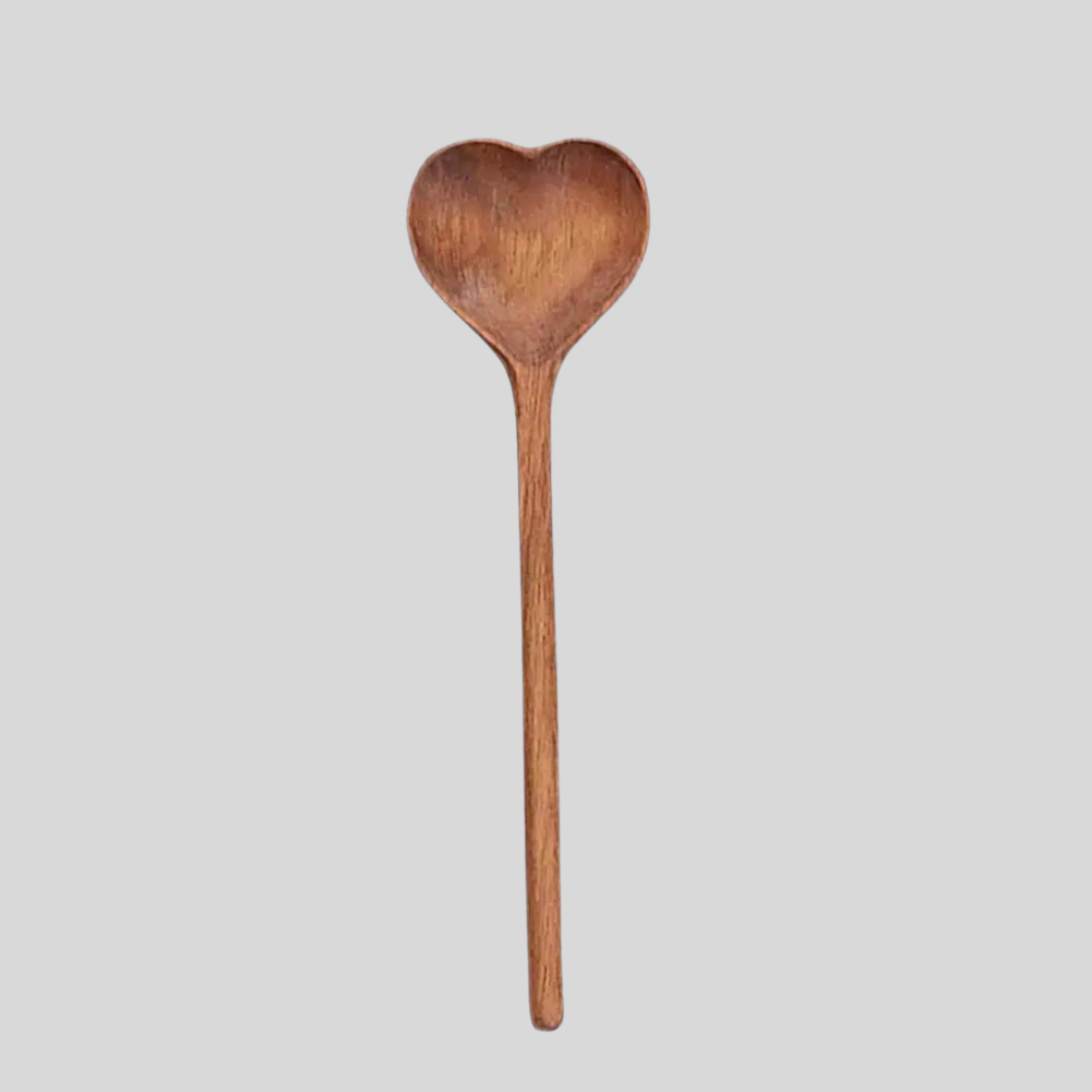 Heart shaped soup spoon