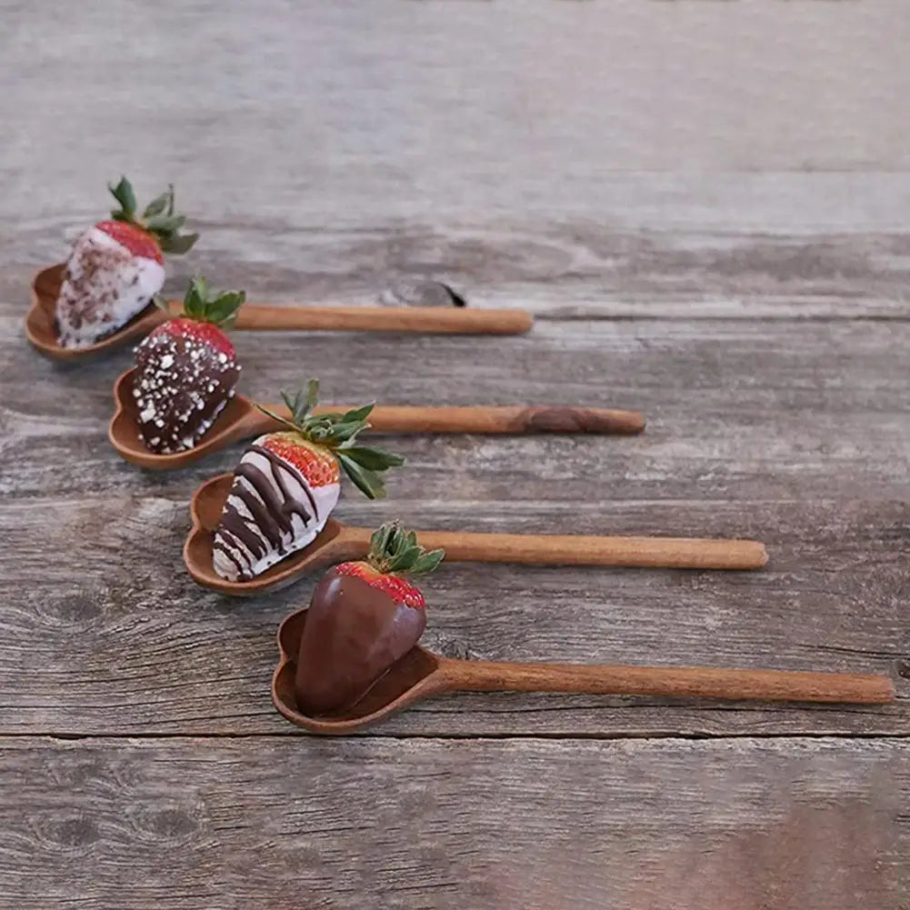 Heart shaped soup spoon