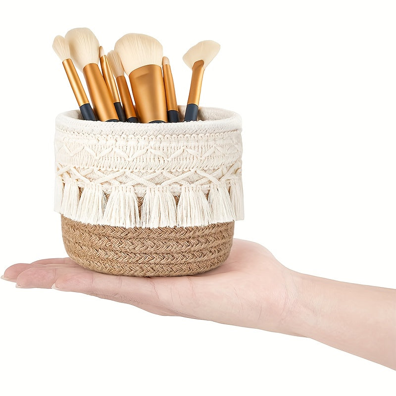 Handcrafted Boho Chic Makeup Brush Holder