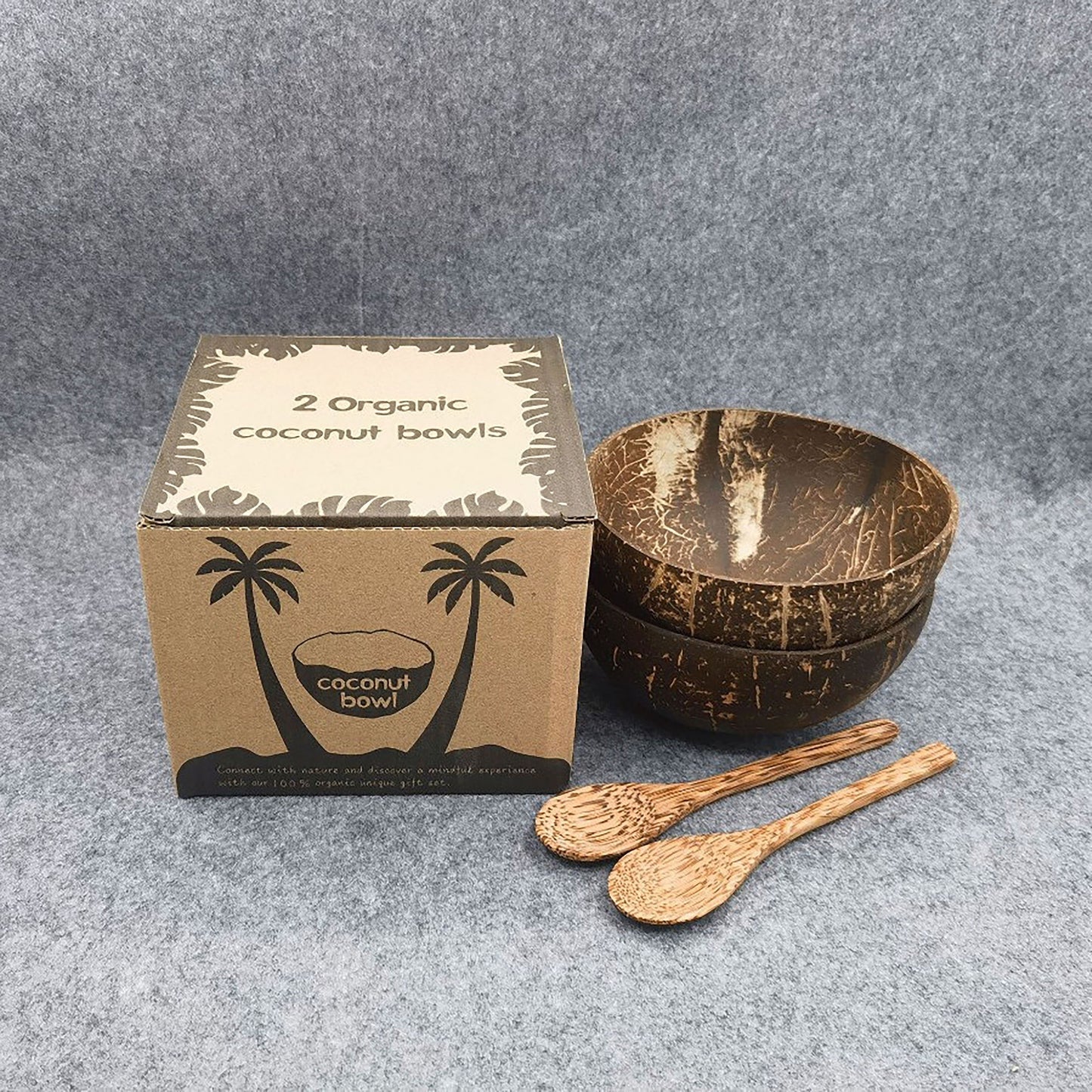 Coconut Bowl and Coconut Wood Spoon