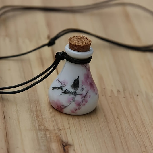 Ceramic bottle necklace for essential oil