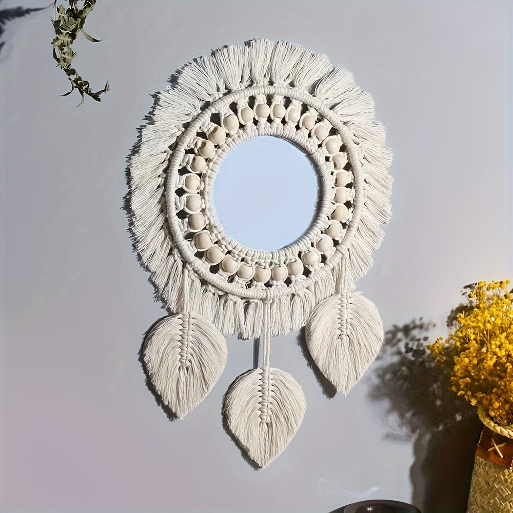 Handwoven Macrame Bohemian Wall Mirror