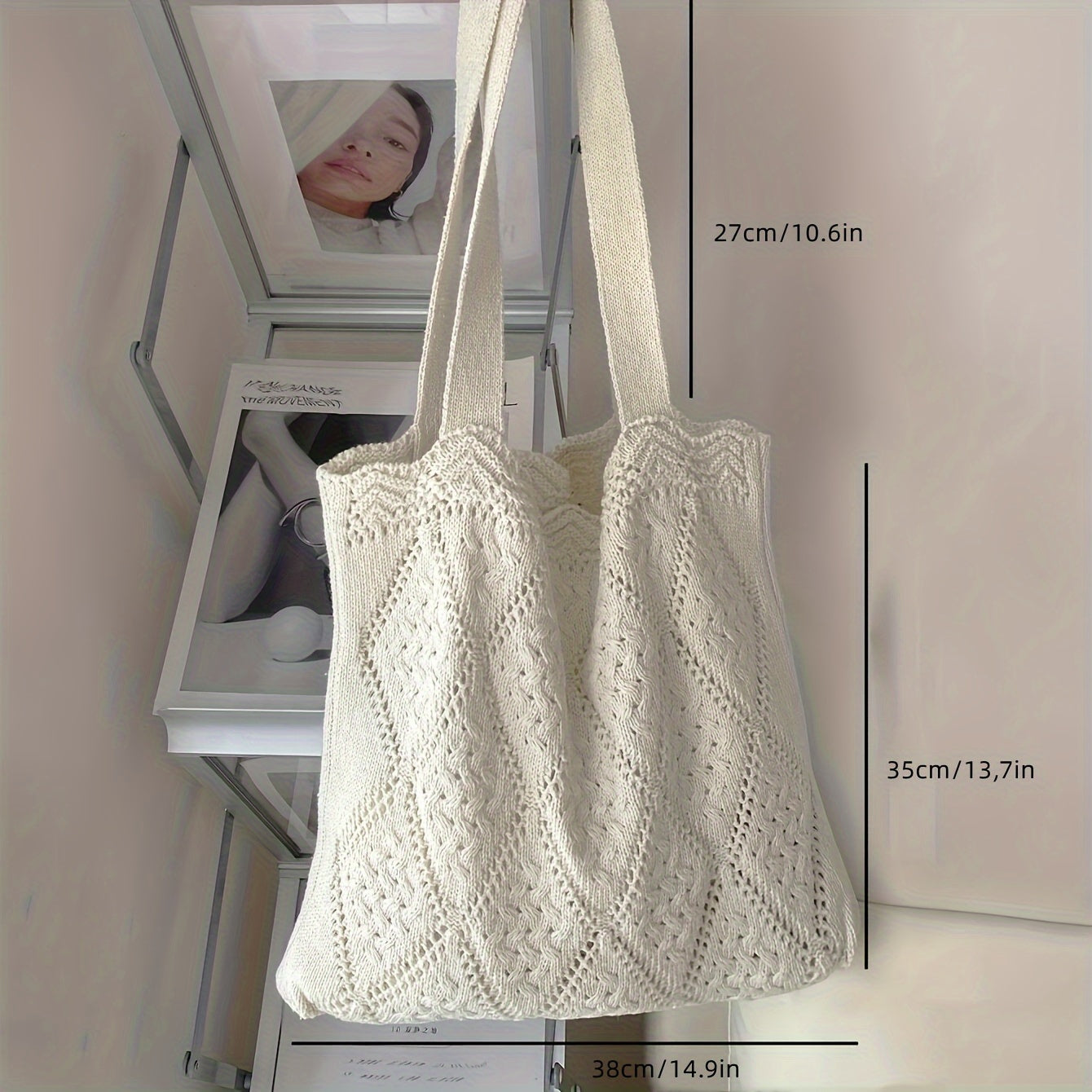 Crochet tote bag